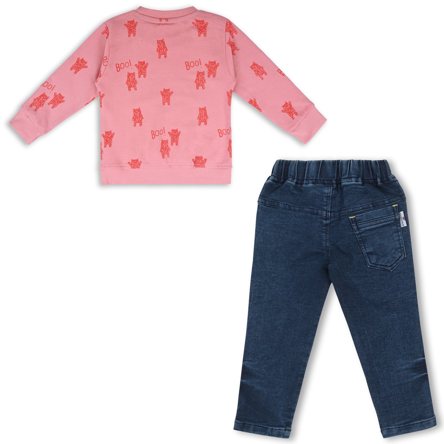 Boys Printed Sweatshirt and Jean Clothing Set