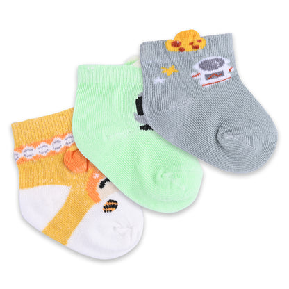 Set of 3 Infants Cartoon Cotton Socks