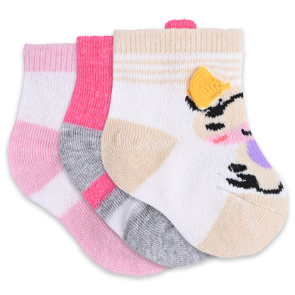 Set of 3 Infants Cartoon Cotton Socks