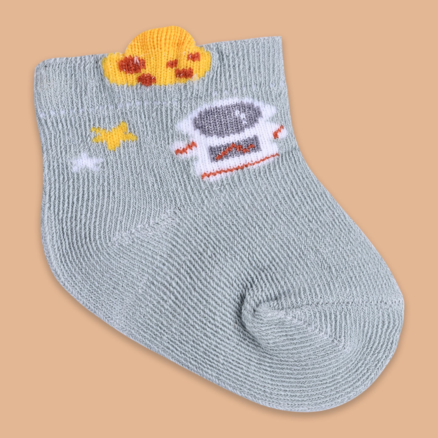 Set of 3 Infants Cartoon Cotton Socks