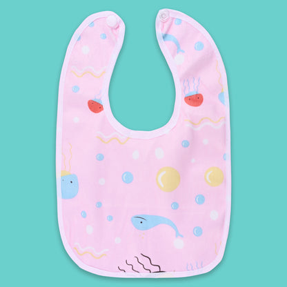 Infant Kids Pack Of 3 Printed Waterproof Lining Bibs