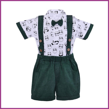 Wish Karo Baby Boys Dungaree Dress For Boys-(bt108grn)