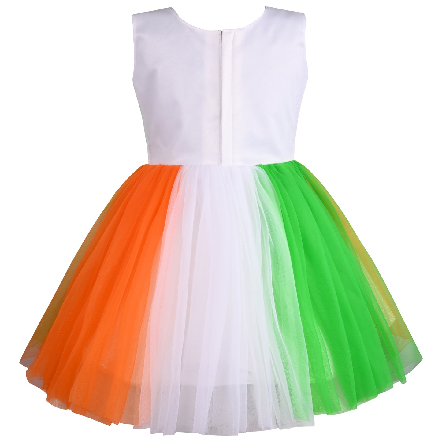 Girls Tri-Color Indian Flag Themed Dress