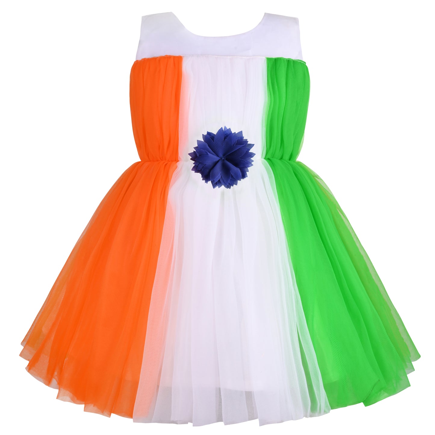 Girls Tri-Color Indian Flag Themed Dress