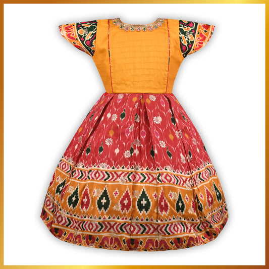 Girls Ethnic Printed Ethnic Dress