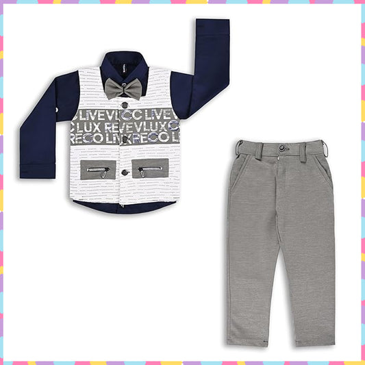 Boys 3 Piece Clothing Set with Bow Tie