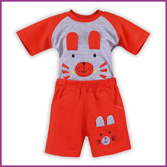 Wish Karo Baby Boys T-Shirt And Short For Boys-(bt105rd)