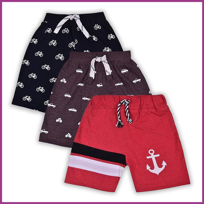 Wish Karo Unisex Shorts for Boys & Baby Girls-Boxers-(Set of 3)-(bt28rd)