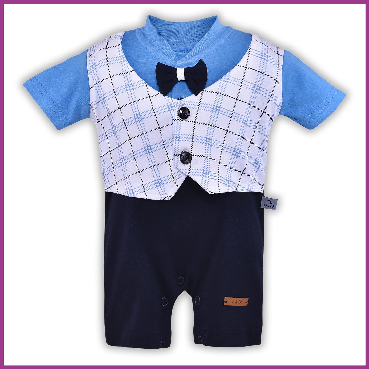 Wish Karo Baby Boys Rompers-(bt508blu)