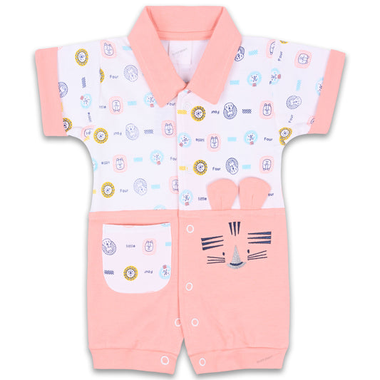 Boys Stirpes and Cotton Rompers with Pocket