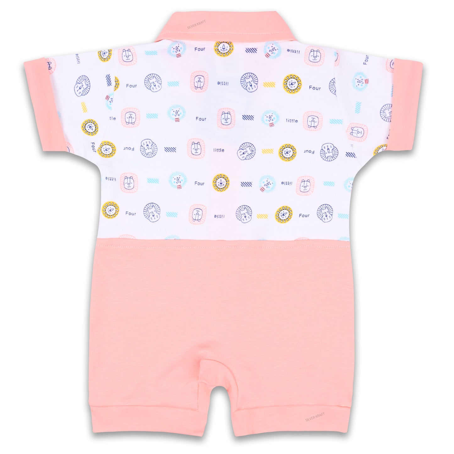 Boys Stirpes and Cotton Rompers with Pocket