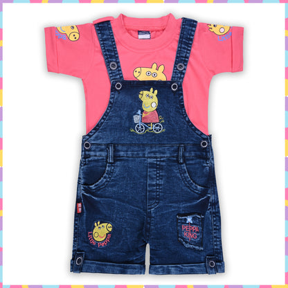 Baby Boys Peppa Pig Denim Overall Set for Kids