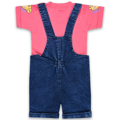 Boys Applique T-Shirt And Dungaree Set