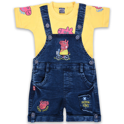 Boys Applique T-Shirt And Dungaree Set