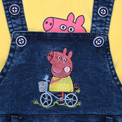 Boys Applique T-Shirt And Dungaree Set