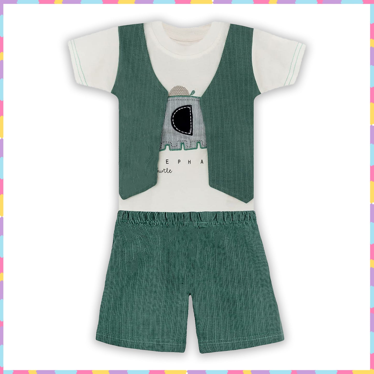 Boys Elephant Print Clothing Set