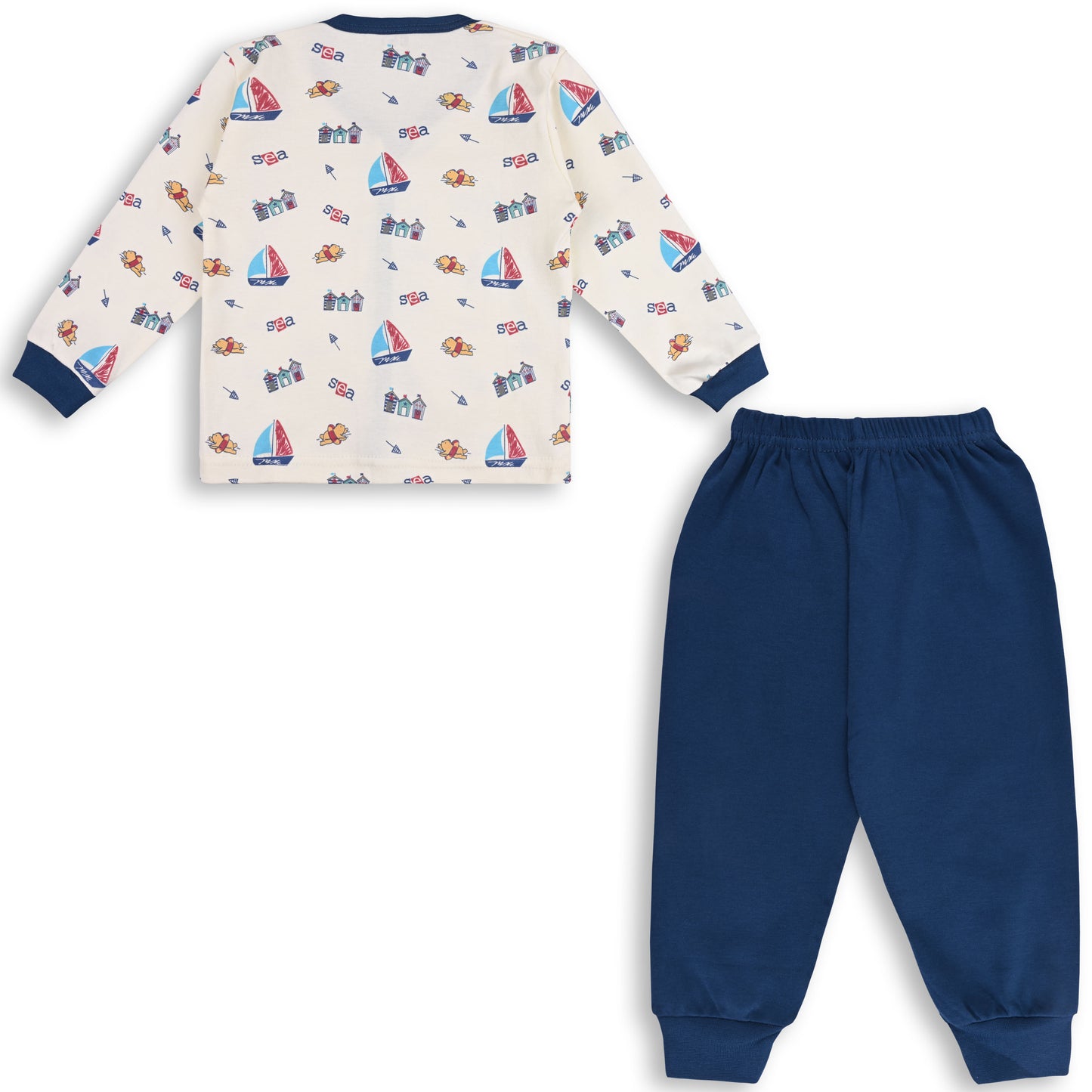 Baby Boys T-Shirt With A Printed Deign And Solid Pant