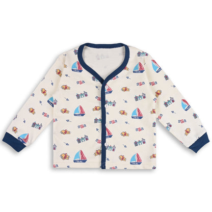 Baby Boys T-Shirt With A Printed Deign And Solid Pant