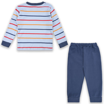 Baby Boys T-Shirt With A Printed Deign And Solid Pant