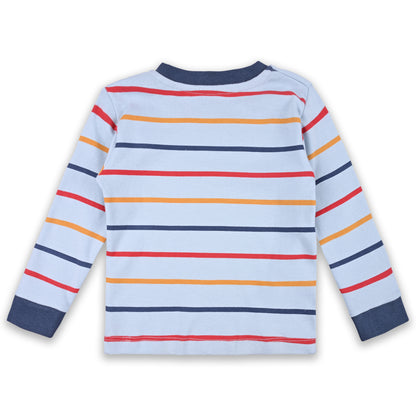 Baby Boys T-Shirt With A Printed Deign And Solid Pant