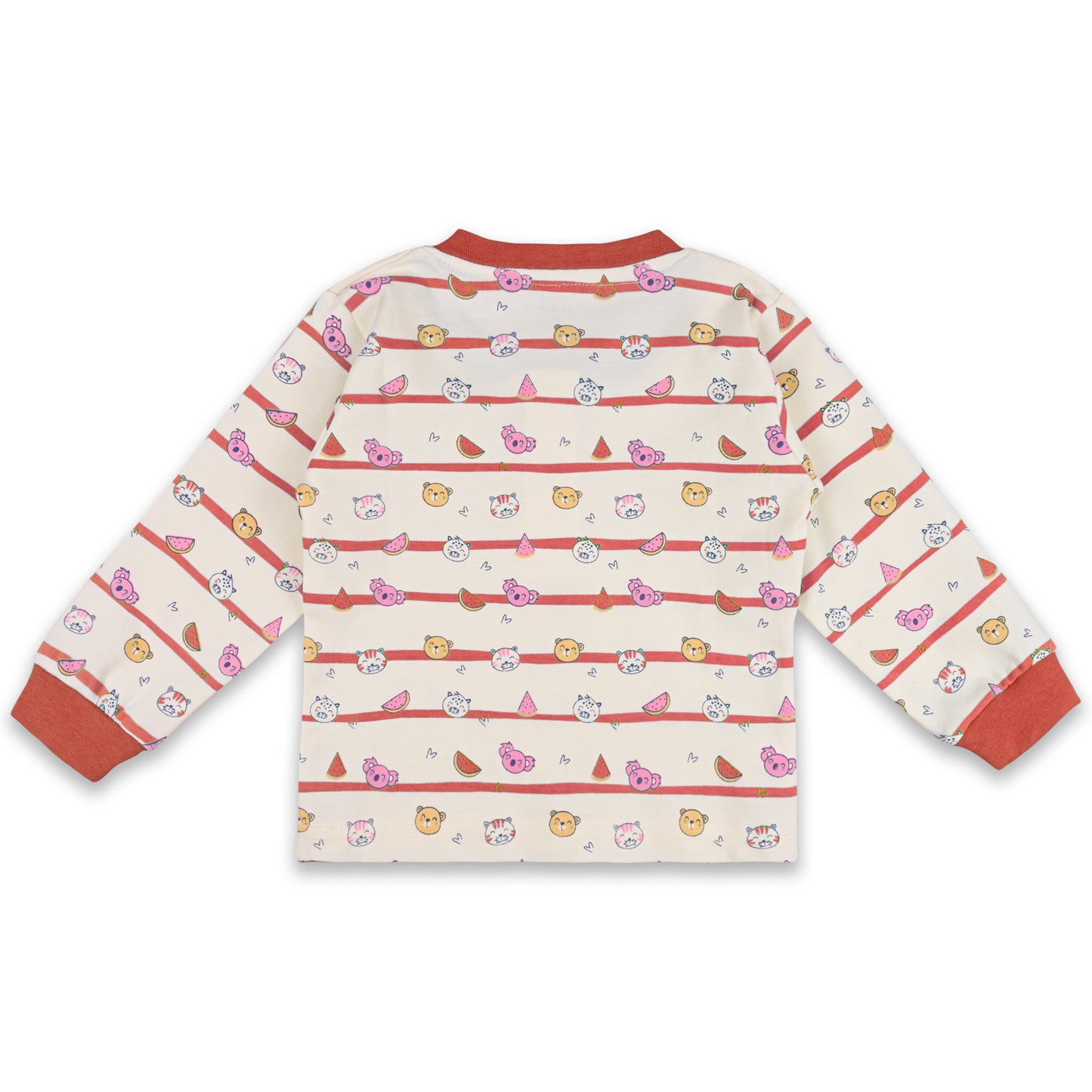 Baby Boys T-Shirt With A Printed Deign And Solid Pant