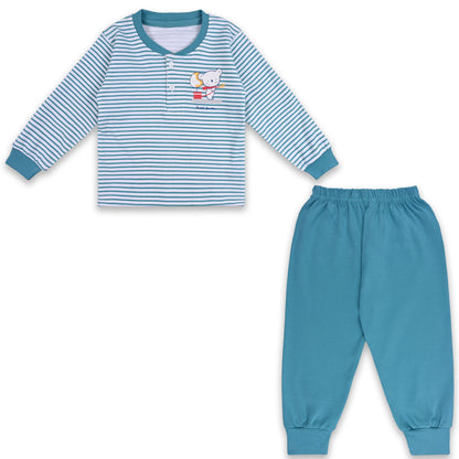 Baby Boys T-Shirt With A Printed Deign And Solid Pant