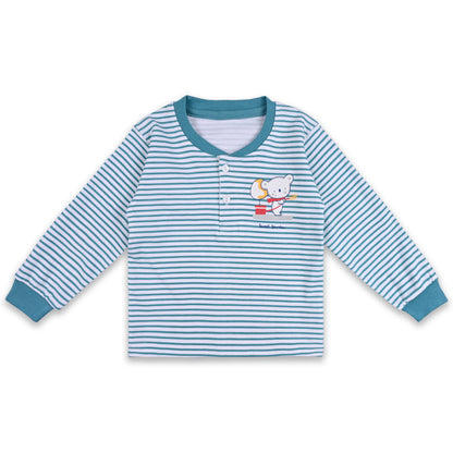 Baby Boys T-Shirt With A Printed Deign And Solid Pant