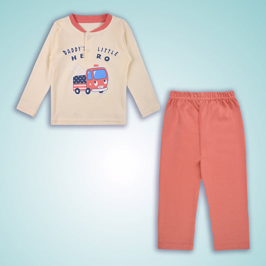 Boys Printed T-Shirt and Track Pant Clothing Set