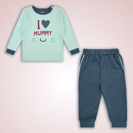 Boys Printed T-Shirt and Pant Clothing Set