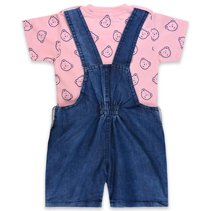 Baby Boys Applique T-Shirt and Shorts Dungaree Set