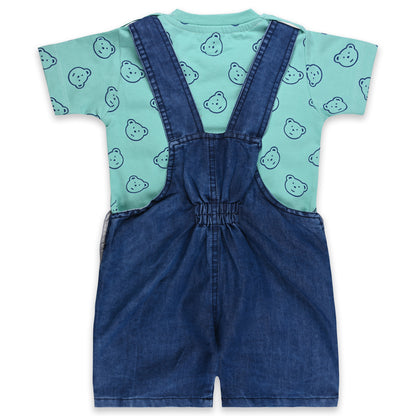 Baby Boys Applique T-Shirt and Shorts Dungaree Set