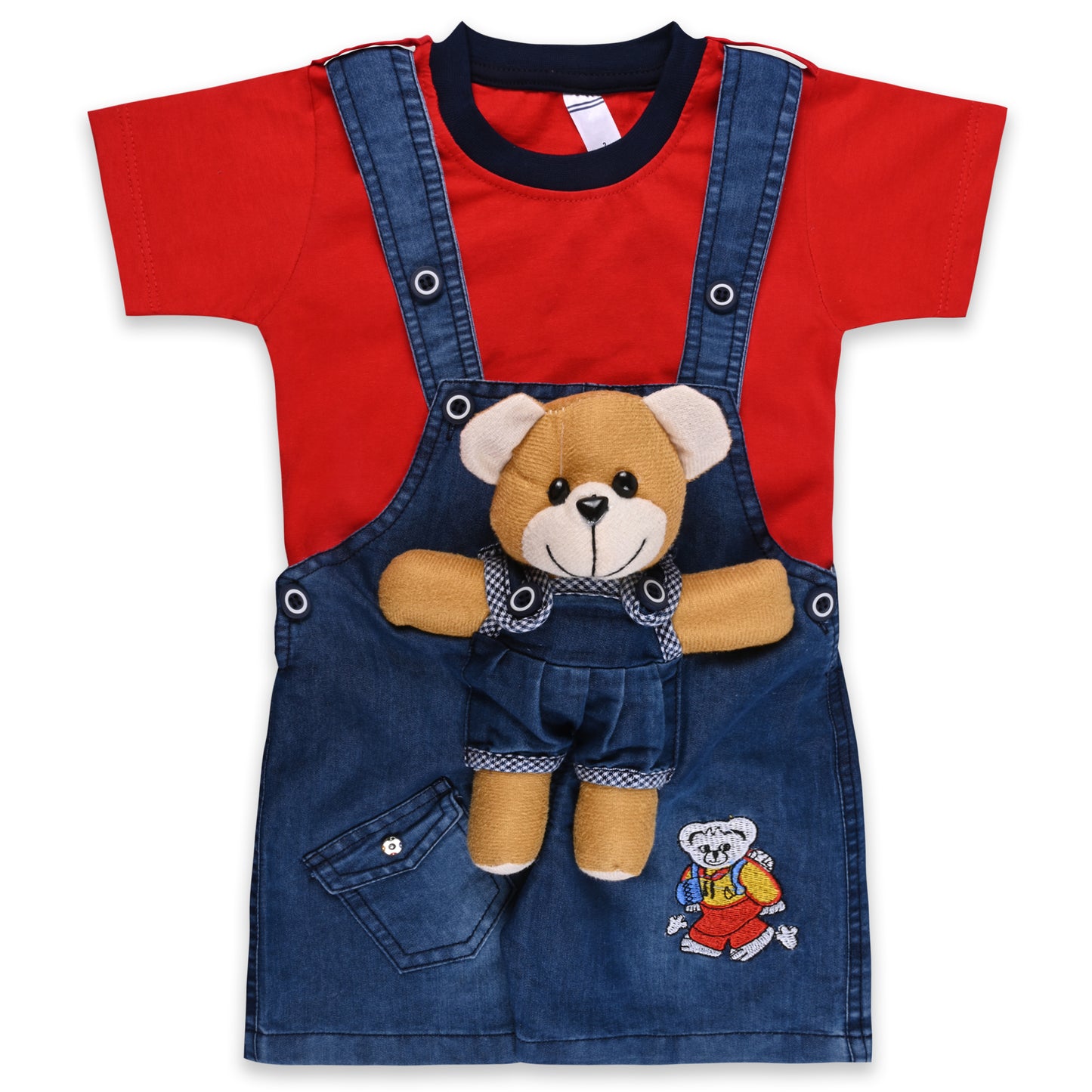 Baby Boys Applique T-Shirt and Shorts Dungaree Set