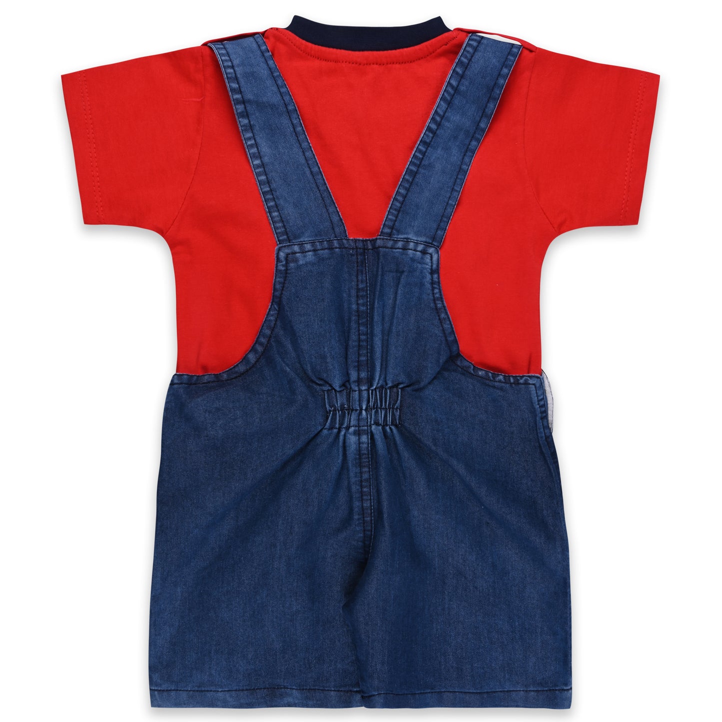 Baby Boys Applique T-Shirt and Shorts Dungaree Set