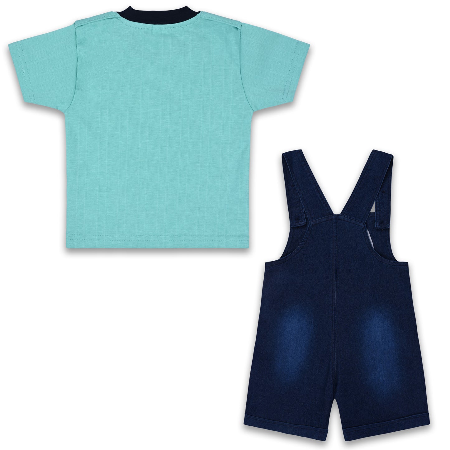 Baby Boys Applique T-Shirt and Shorts Dungaree Set