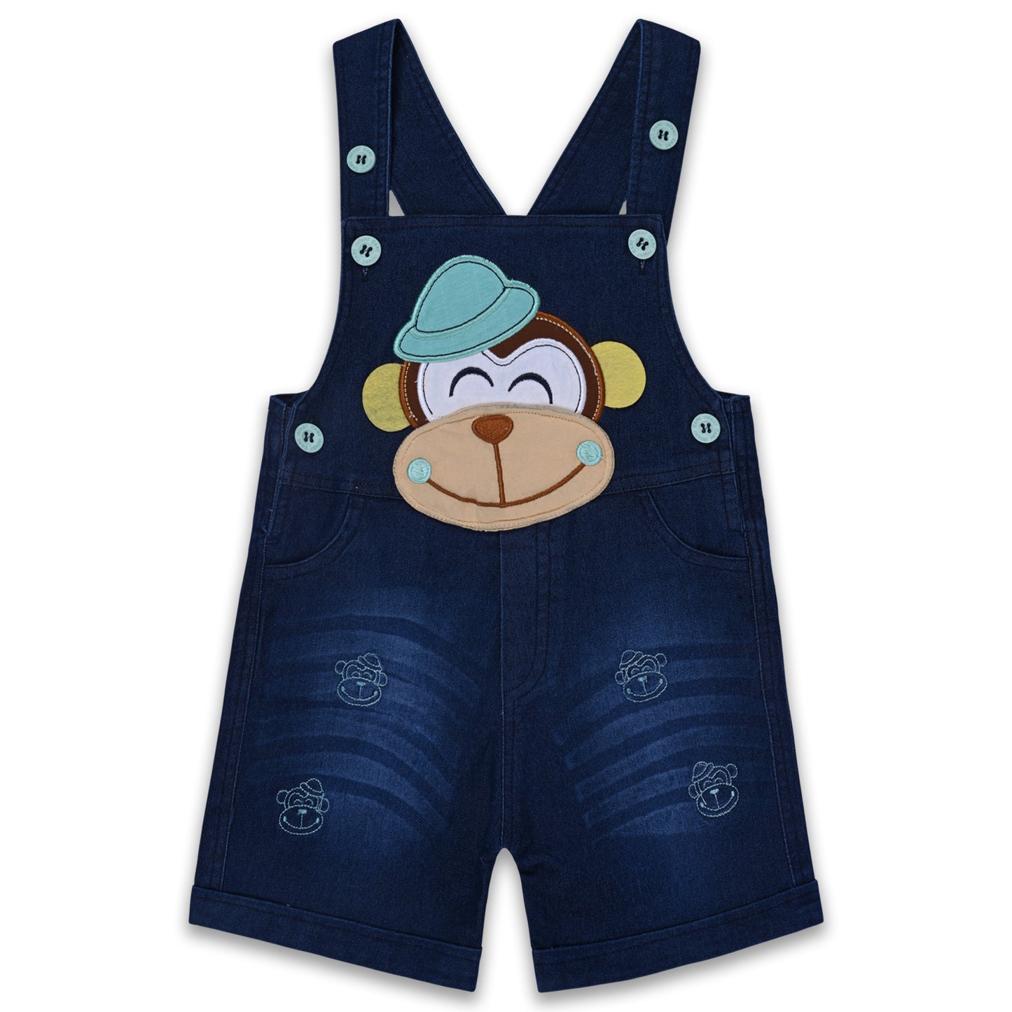 Baby Boys Applique T-Shirt and Shorts Dungaree Set