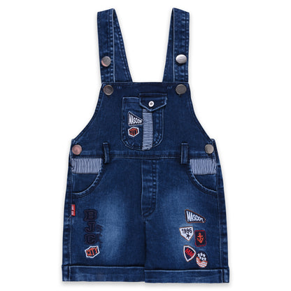 Baby Boys Printed T-Shirt and Shorts Dungaree Set