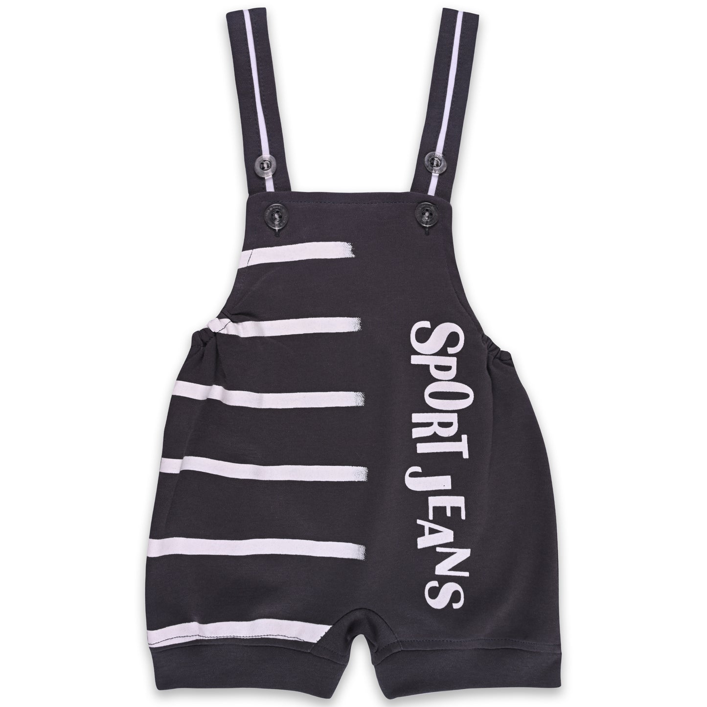 Baby Boys Striped T-Shirt and Short Dungaree Set