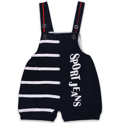 Baby Boys Striped T-Shirt and Short Dungaree Set