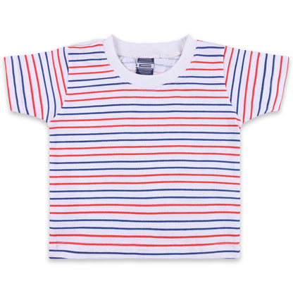 Baby Boys Striped T-Shirt and Shorts Dungaree Set