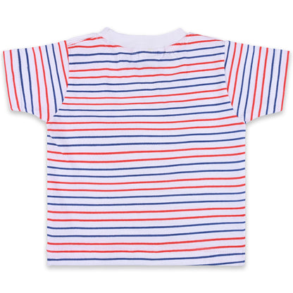 Baby Boys Striped T-Shirt and Shorts Dungaree Set