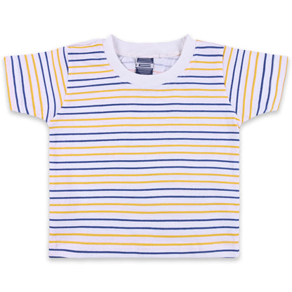 Baby Boys Striped T-Shirt and Shorts Dungaree Set