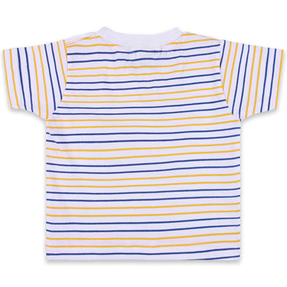 Baby Boys Striped T-Shirt and Shorts Dungaree Set