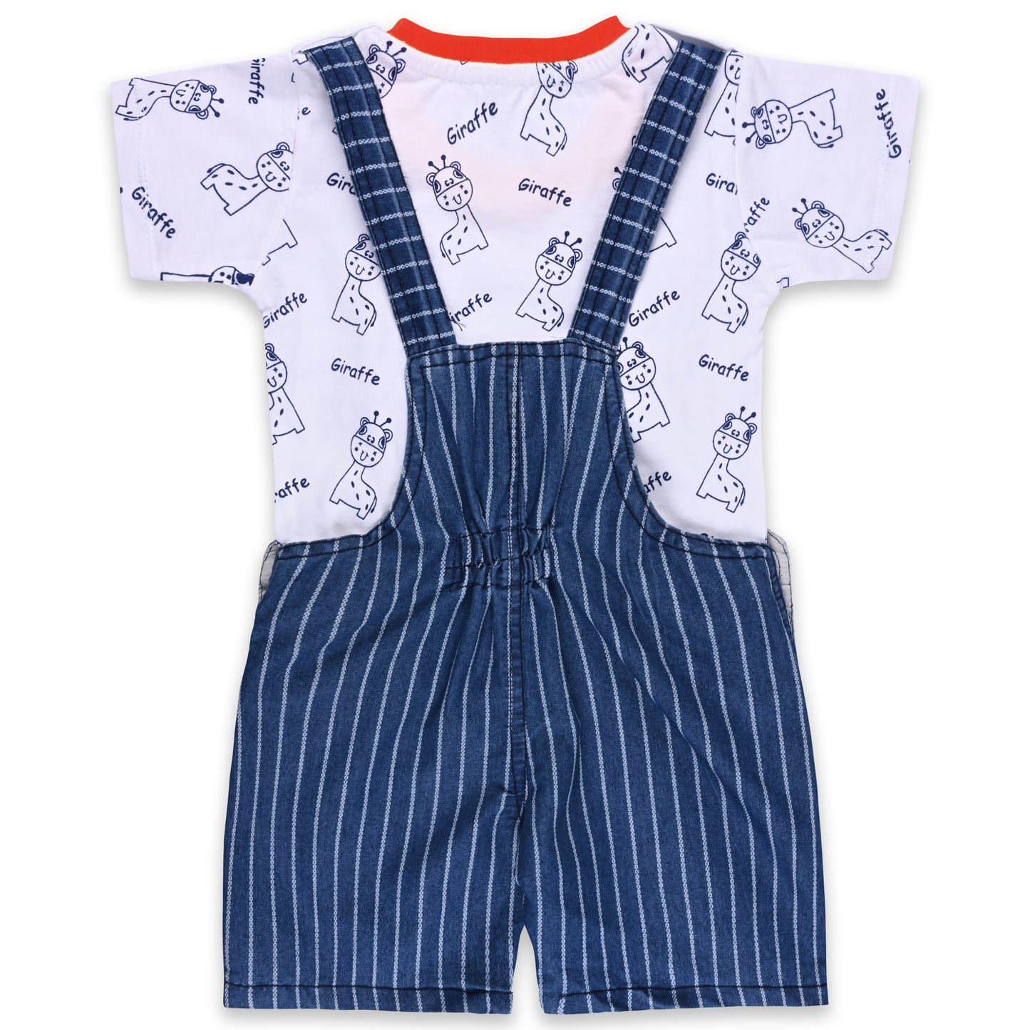 Baby Boys Animal Print T-Shirt and Shorts Dungaree Set