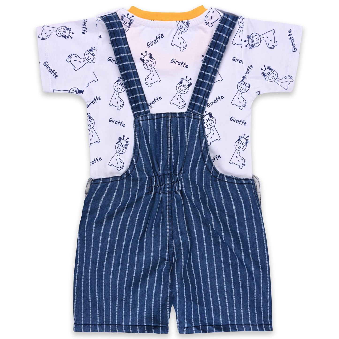 Baby Boys Animal Print T-Shirt and Shorts Dungaree Set