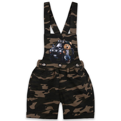 Baby Boys Camouflage Pattern T-Shirt and Shorts Dungaree Set