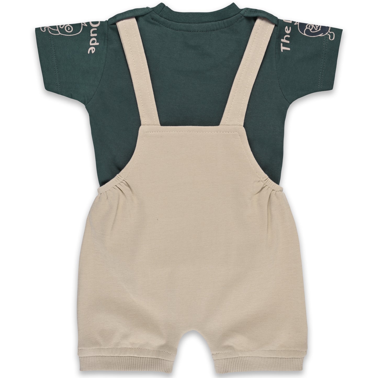 Baby Boys Applique T-Shirt and Shorts Dungaree Set