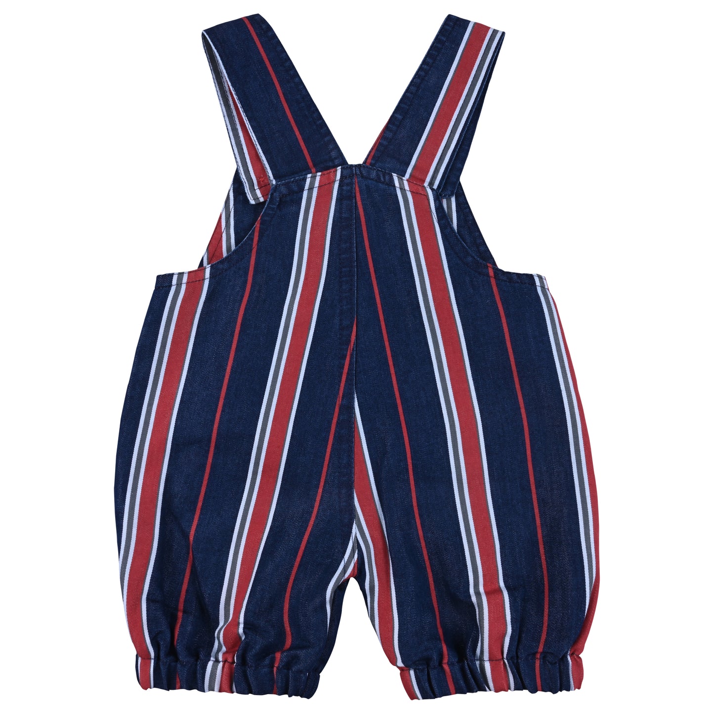 Baby Boys Striped T-Shirt and Shorts Dungaree Set