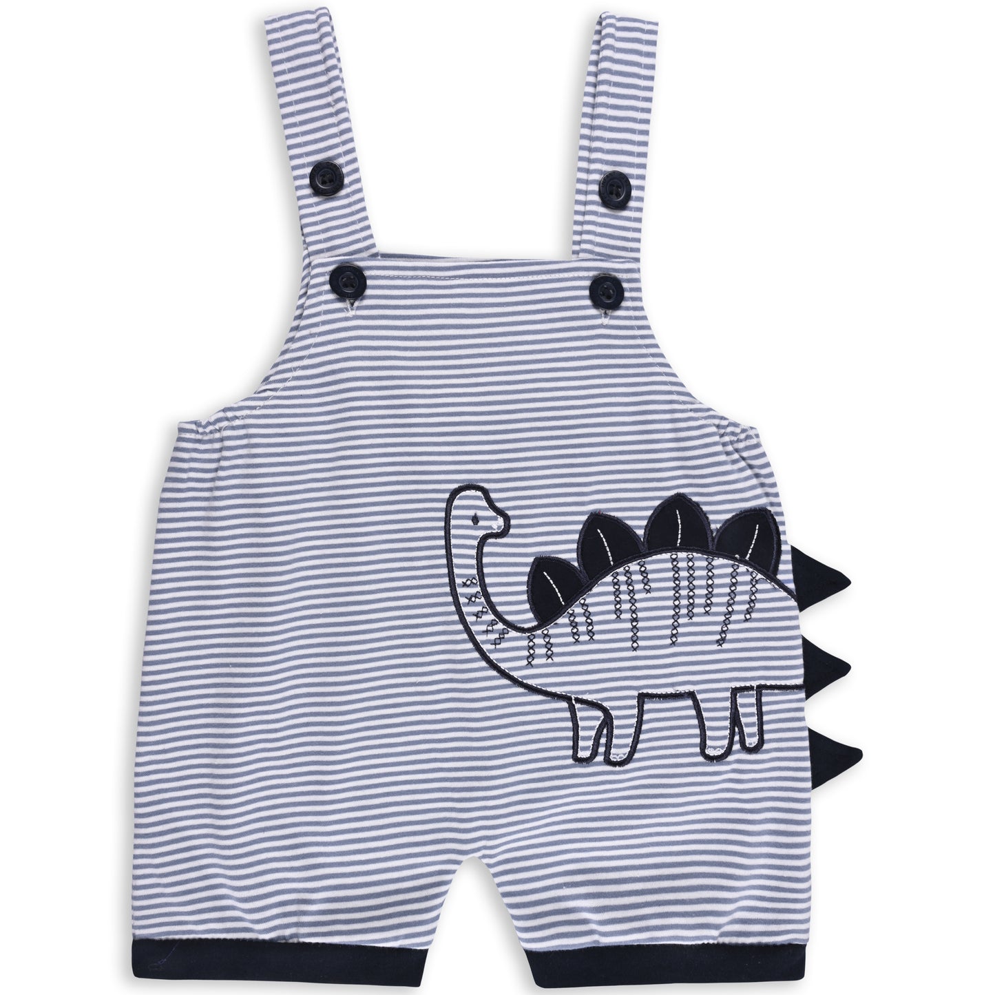 Baby Boys Striped T-Shirt and Shorts Dungaree Set