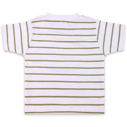 Baby Boys Striped T-Shirt and Shorts Dungaree Set