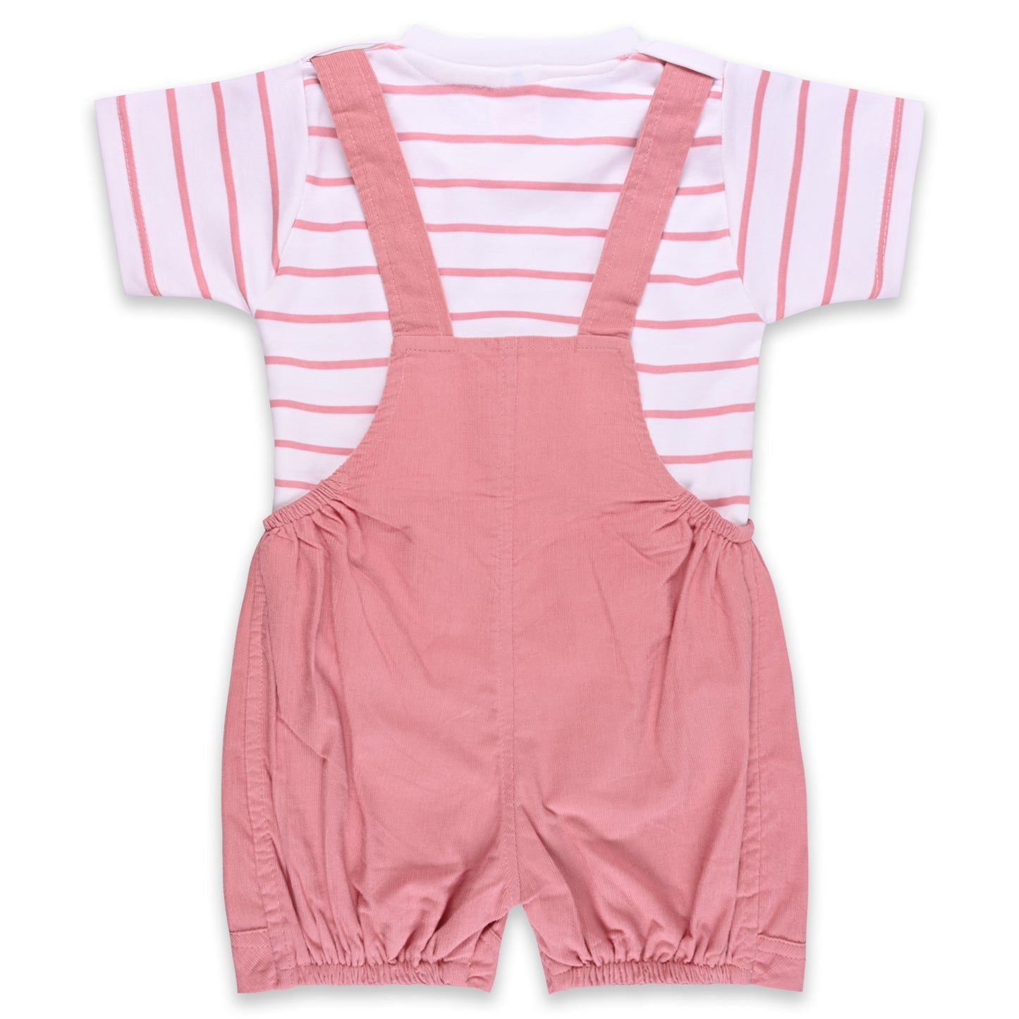 Baby Boys Striped T-Shirt and Shorts Dungaree Set